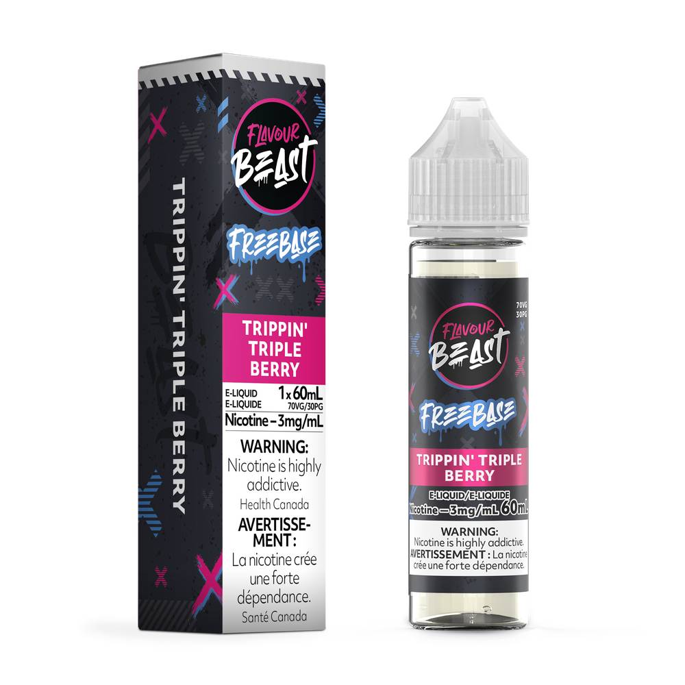 Flavour Beast Freebase E-Liquid 60mL Bottle - Trippin Triple Berry